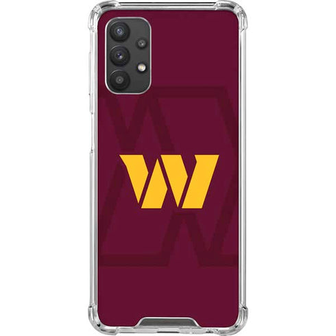 NFL Washington Commanders Large Logo Galaxy A32 5G Clear Case