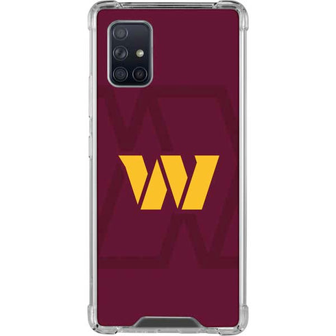 NFL Washington Commanders Large Logo Galaxy A71 5G Clear Case