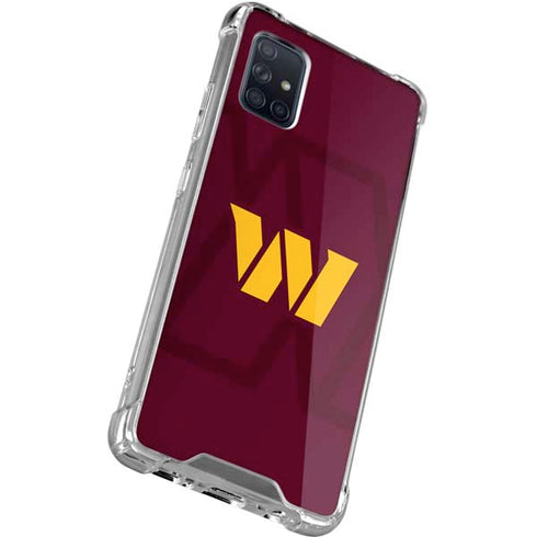 NFL Washington Commanders Large Logo Galaxy A71 5G Clear Case