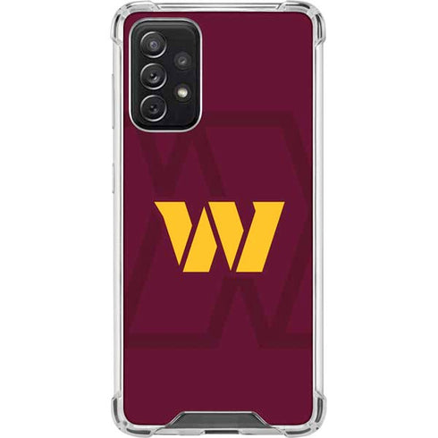 NFL Washington Commanders Large Logo Galaxy A72 5G Clear Case