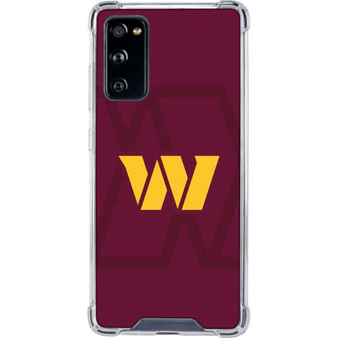 NFL Washington Commanders Large Logo Galaxy S20 FE Clear Case