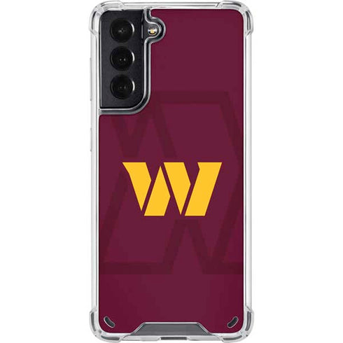 NFL Washington Commanders Large Logo Galaxy S21 5G Clear Case