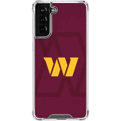 NFL Washington Commanders Large Logo Galaxy S21 FE Clear Case