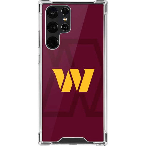 NFL Washington Commanders Large Logo Galaxy S22 Ultra Clear Case