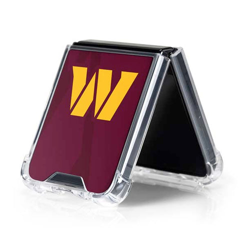 NFL Washington Commanders Large Logo Galaxy Z Flip5 5G Clear Case