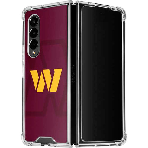 NFL Washington Commanders Large Logo Galaxy Z Fold4 5G Clear Case