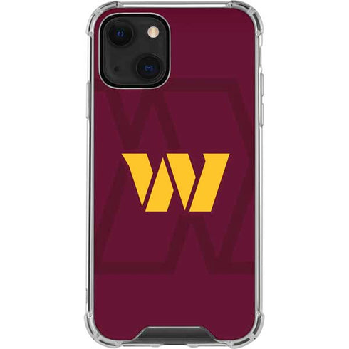 NFL Washington Commanders Large Logo iPhone 14 Plus Clear Case