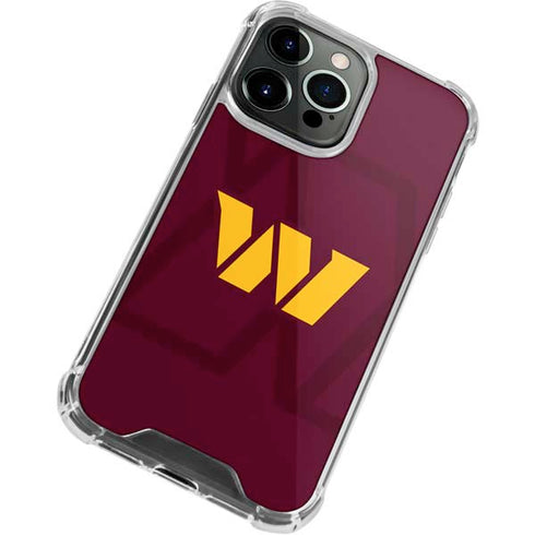 NFL Washington Commanders Large Logo iPhone 14 Pro Clear Case