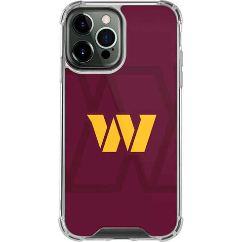 NFL Washington Commanders Large Logo iPhone 14 Pro Max Clear Case