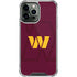 NFL Washington Commanders Large Logo iPhone 14 Pro Max Clear Case