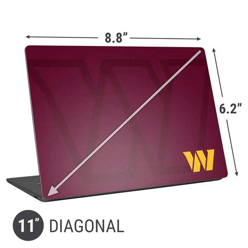 NFL Washington Commanders Large Logo Universal Laptop 11in (8.8 x 6.2in) Skin