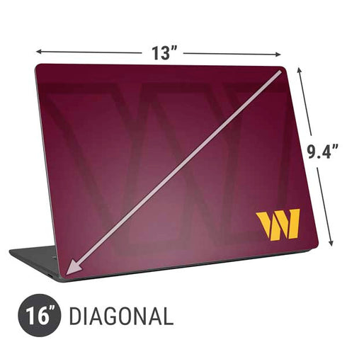 NFL Washington Commanders Large Logo Universal Laptop 16in (13 x 9.4in) Skin