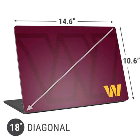 NFL Washington Commanders Large Logo Universal Laptop 18in (14.6 x 10.6in) Skin