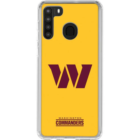 NFL Washington Commanders Logo Galaxy A21 Clear Case