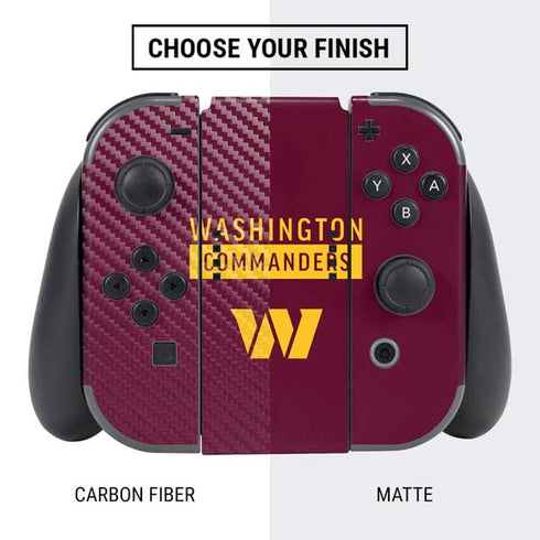 NFL Washington Commanders Nintendo Switch Bundle Skin