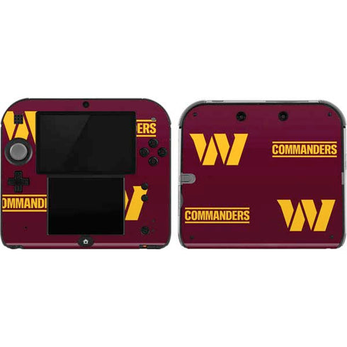 NFL Washington Commanders Blitz Series Nintendo 2DS Skin