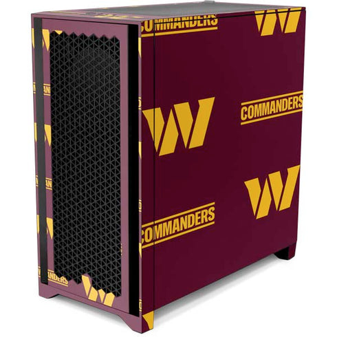 NFL Washington Commanders Blitz Series Corsair 4000D Tempered Glass Mid-Tower ATX Case Skin