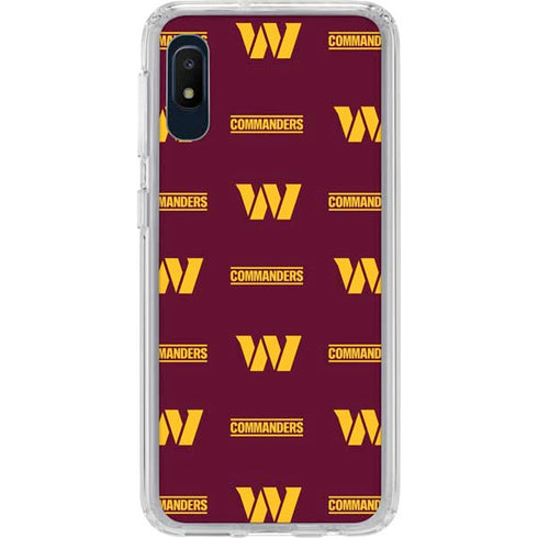 NFL Washington Commanders Blitz Series Galaxy A10e Clear Case