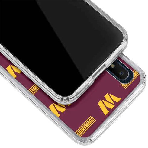 NFL Washington Commanders Blitz Series Galaxy A10e Clear Case