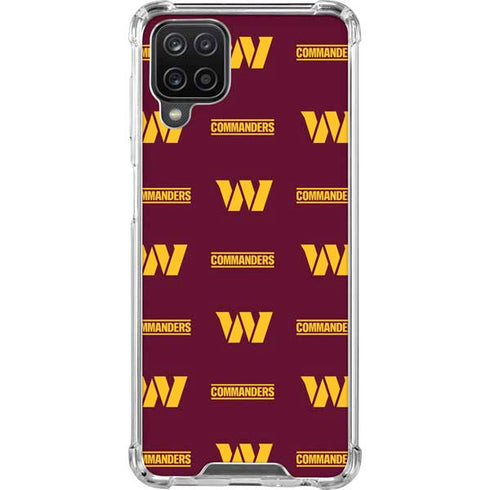 NFL Washington Commanders Blitz Series Galaxy A12 Clear Case