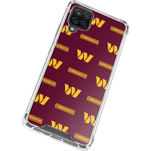 NFL Washington Commanders Blitz Series Galaxy A12 Clear Case