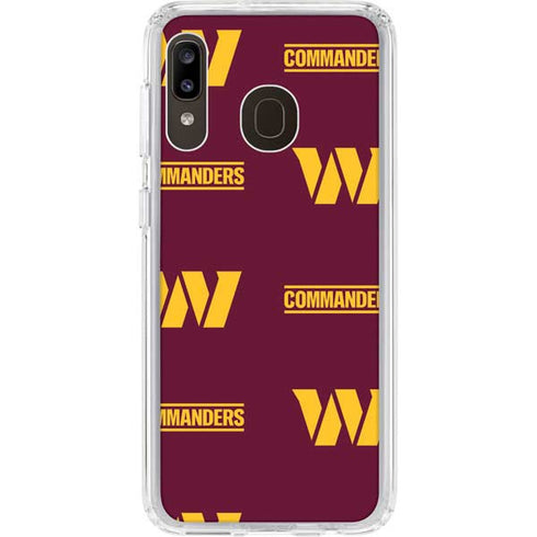 NFL Washington Commanders Blitz Series Galaxy A20 Clear Case