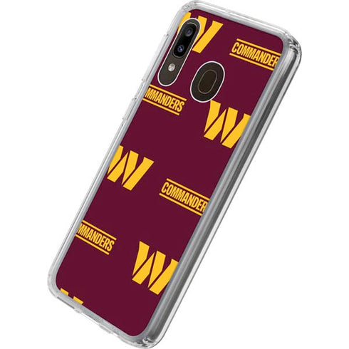 NFL Washington Commanders Blitz Series Galaxy A20 Clear Case
