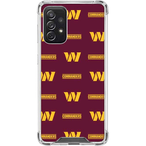 NFL Washington Commanders Blitz Series Galaxy A72 5G Clear Case