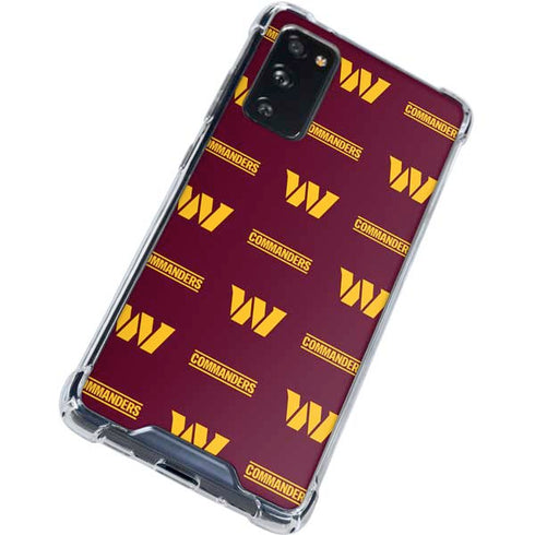 NFL Washington Commanders Blitz Series Galaxy S20 FE Clear Case