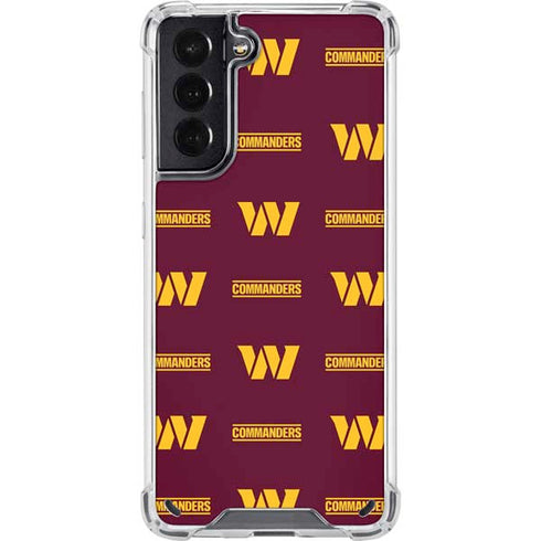 NFL Washington Commanders Blitz Series Galaxy S21 5G Clear Case