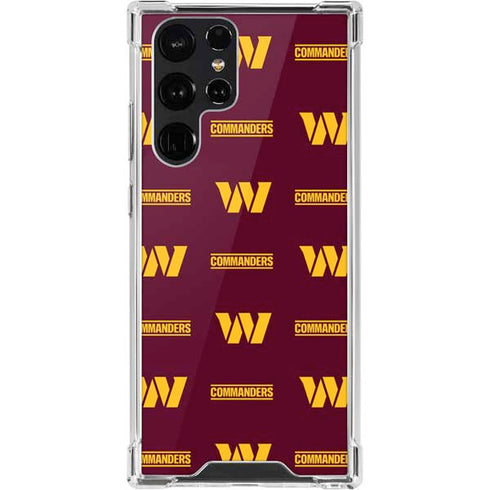 NFL Washington Commanders Blitz Series Galaxy S22 Ultra Clear Case