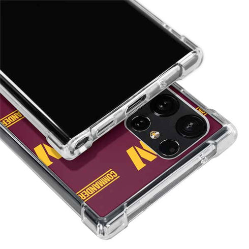 NFL Washington Commanders Blitz Series Galaxy S22 Ultra Clear Case