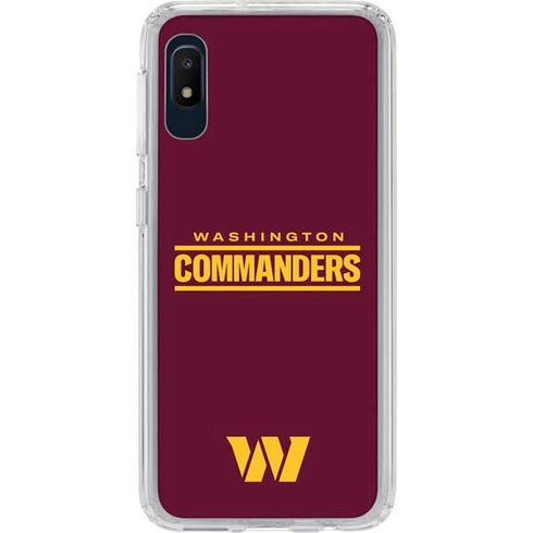 NFL Washington Commanders Performance Series Galaxy A10e Clear Case