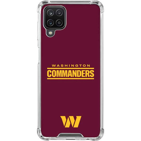 NFL Washington Commanders Performance Series Galaxy A12 Clear Case