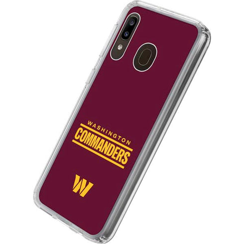 NFL Washington Commanders Performance Series Galaxy A20 Clear Case