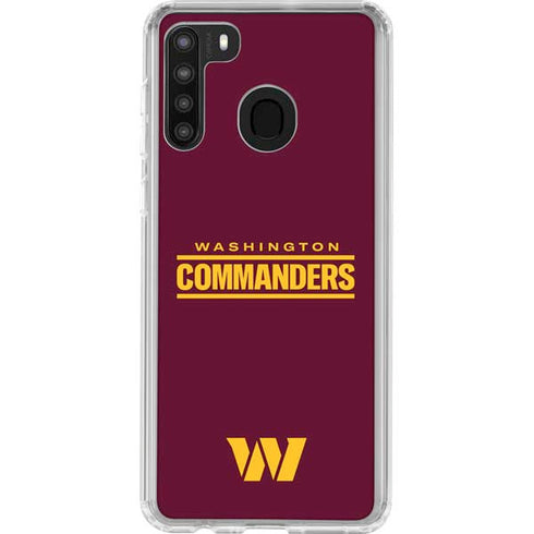 NFL Washington Commanders Performance Series Galaxy A21 Clear Case