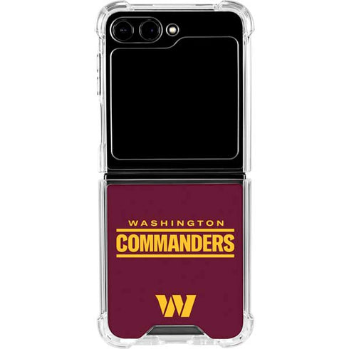 NFL Washington Commanders Performance Series Galaxy Z Flip5 5G Clear Case