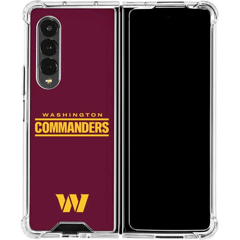 NFL Washington Commanders Performance Series Galaxy Z Fold4 5G Clear Case