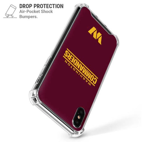 NFL Washington Commanders Performance Series iPhone XS Max Clear Case