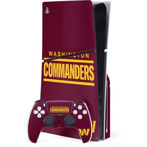 NFL Washington Commanders Performance Series PS5 Slim Disk Bundle Skin