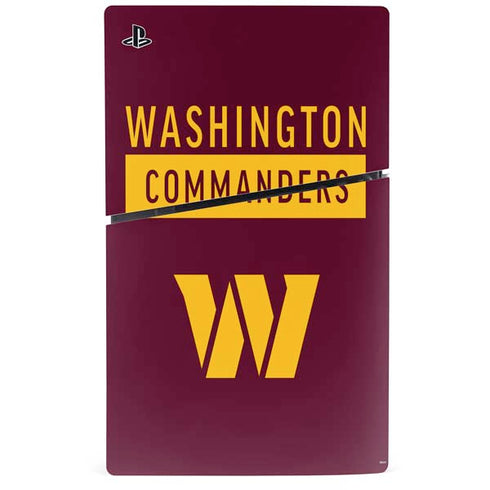 NFL Washington Commanders PS5 Slim Disk Bundle Skin