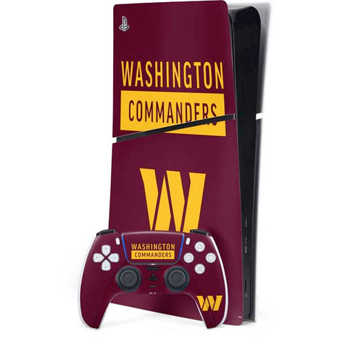 NFL Washington Commanders PS5 Slim Digital Edition Bundle Skin