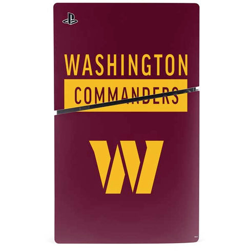 NFL Washington Commanders PS5 Slim Digital Edition Console Skin