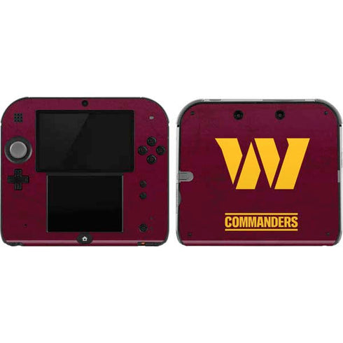 NFL Washington Commanders Distressed Nintendo 2DS Skin