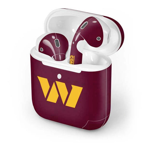 NFL Washington Commanders Distressed Apple AirPods 2 Skin