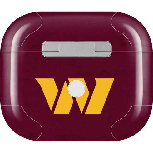 NFL Washington Commanders Distressed Apple AirPods (3rd Gen 2021) Skin