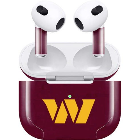 NFL Washington Commanders Distressed Apple AirPods (3rd Gen 2021) Skin