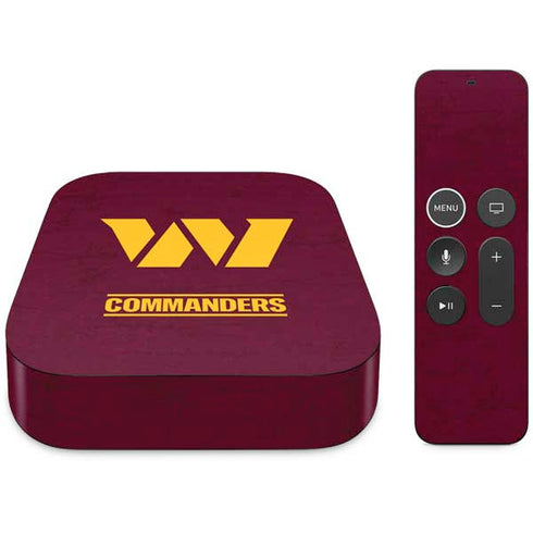 NFL Washington Commanders Distressed Apple TV Skin