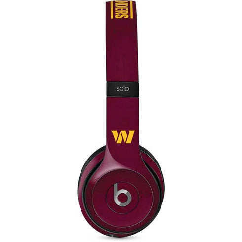 NFL Washington Commanders Distressed Beats Solo 2 Wired Skin