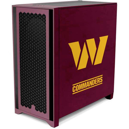 NFL Washington Commanders Distressed Corsair 4000D Tempered Glass Mid-Tower ATX Case Skin